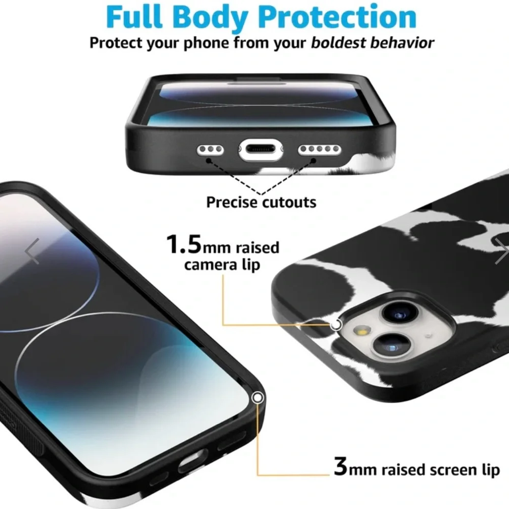 Casely Current MOOd Cow Print MagSafe Phone Case for iPhone 15 NIB